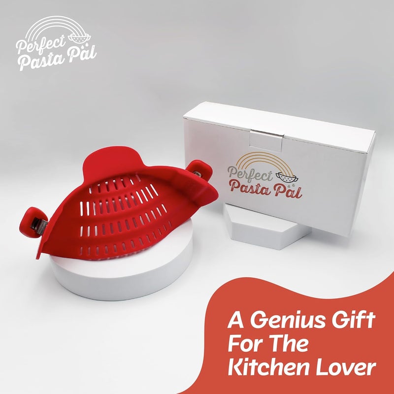 Houseify PERFECT PASTA PAL Clip-on Strainer for Pots - Silicone Pasta - Heat Resistant, Space Saving Colander for Kitchen - Dishwasher Safe Pot Strainer - Cooking Essentials and Home Must Haves - Image 5